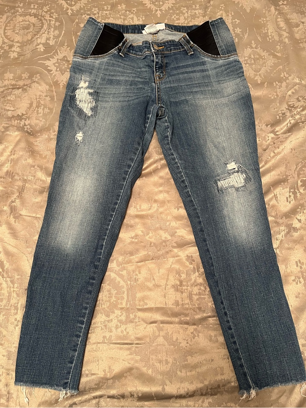 Isabel Maternity by Ingrid & Isabel Distressed Skinny Jeans - Blue